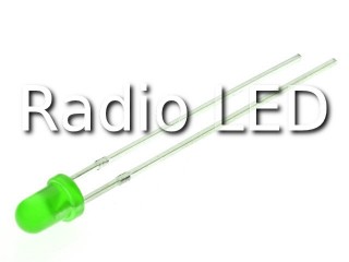 Світлодіод 3мм миготливий зелений дифузний 15мКд FYL-3014GD-B