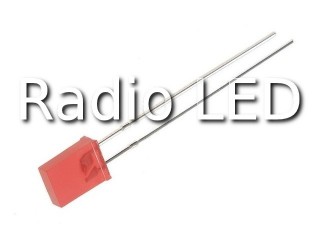 Светодиод прямоугольный красный 2Х5мм  3000-9000мкД R63N2N