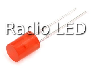 Світлодіод циліндричний червоний L-493IT зворотна лінза