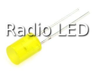 Светодиод  5мм желтый прозрачный короткий 1500-3000мКД B33N4A