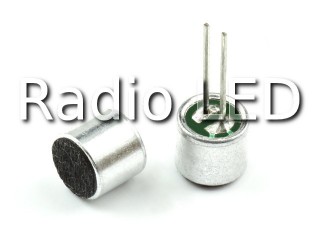 Микрофон электретный EM6052P(6.0mm x 5.2mm) с ножками