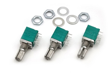 Резистор змінний RK097GS B 10кОм 6 pin + вимикач, шток L=15mm