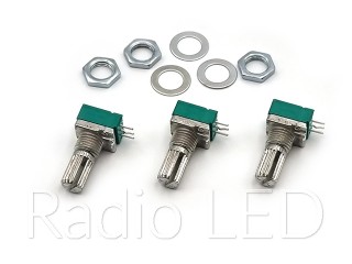 Резистор переменный RK097N B   1кОм 3 pin, шток L=15mm