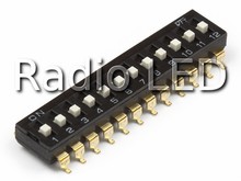 DIP перемикач 12 позицій smd