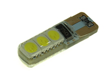Лампа габаритів із прозорим силіконовим корпусом T10-6SMD5050