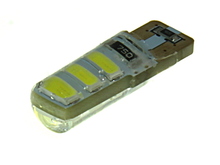 Лампа габаритів із прозорим силіконовим корпусом T10-6SMD5730