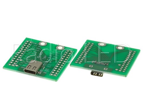 Макетная плата переходник USB, TYPE-C USB3.1 на DIP(54 отверстия шаг 2.54)