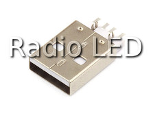 Роз'єм USB-114 штекер USBA(плоский), smd на плату