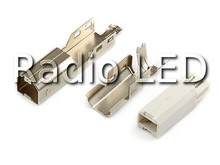 Роз'єм USB штекер USBB(квадратний), для кабелю (з 3-х деталей)