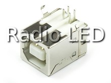 Роз'єм USB гніздо USBB-G(квадратний), dip на плату