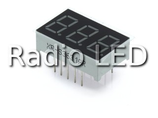 Светодиодный индикатор 3 разряда красный 0.36 дюйма XR-S3631AR