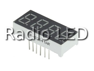 Светодиодный индикатор 4 разряда красный 0.36 дюйма XR-S3641AR