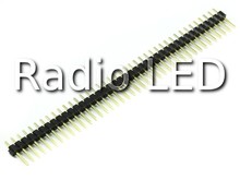 Роз'єм штирьовий крок 2.54мм 1-ряд прямий 40pin "тато" PLS-40 copper