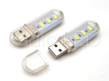 USB ліхтарик, світильник, лампа 3LED 2835 холодне біле світло