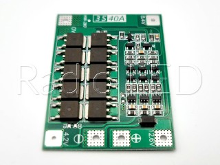 Контроллер BMS заряда - разряда  3S Li-Ion аккумуляторов 18650 I=40A Ibal= 40mA HW-287 Модуль