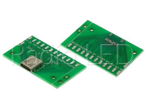 Макетная плата переходник USB, TYPE-C USB3.1 на 26 пятачков без отверстий